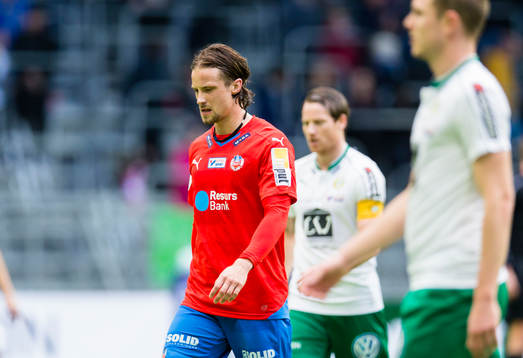 Helsingborgs Linus Hallenius ser deppig ut