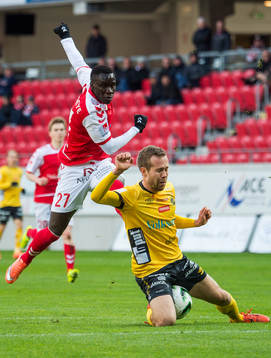 Kalmars Papa Alioune Diouf och Elfsborgs Anders Randrup
