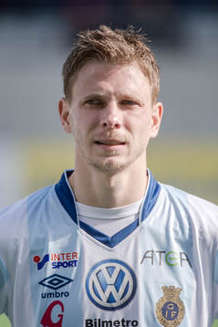 Gefles Johan Bertilsson före fotbollsmatchen i Allsvenskan