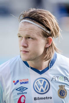Gefles Anders Bååth före fotbollsmatchen i Allsvenskan