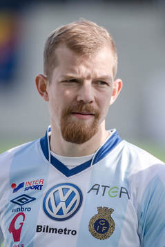 Gefles Jonas Lantto före  fotbollsmatchen i Allsvenskan