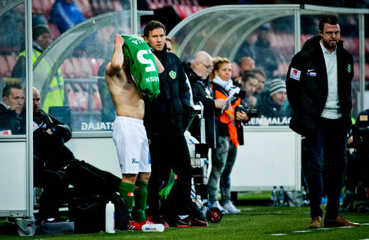 Jönköpings Stian Aasmundsen och tränare Jimmy Thelin