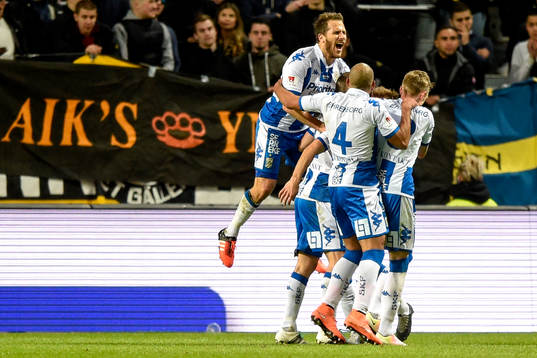 IFK Göteborgs Tobias Hysén jublar