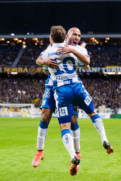 IFK Göteborgs Haitam Aleesami och Tobias Hysén jublar