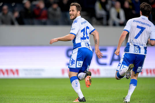 IFK Göteborgs Tobias Hysén jublar