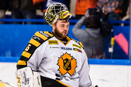 Skellefteås målvakt Markus Svensson deppar