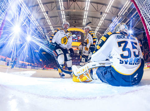 Skellefteås målvakt Markus Svensson, Jimmie Ericsson och