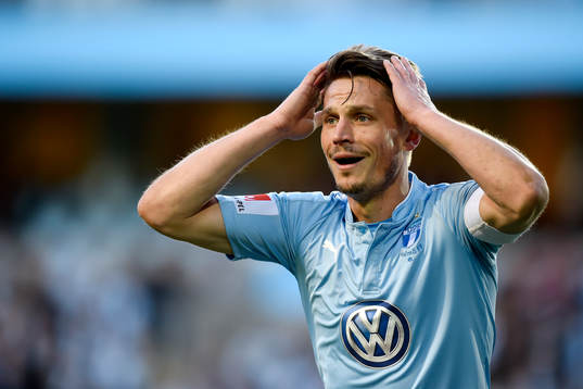 Malmö FFs Markus Rosenberg deppar