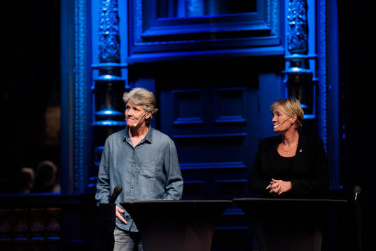Damlandslagets förbundskapten Pia Sundhage och