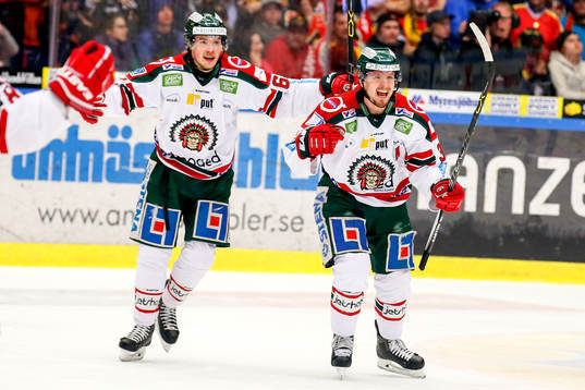 Frölundas Nicklas Lasu jublar