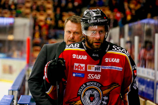 Luleås tränare Joakim Fagervall och Jonathan Granström
