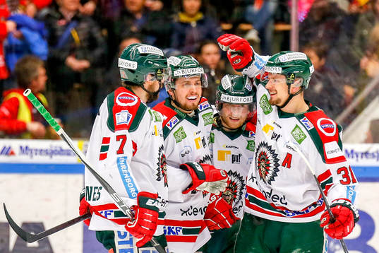Frölundas Ryan Lasch jublar