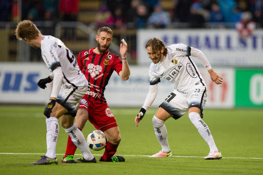 Östersunds Andrew Stadler mot Häckens Simon Sandberg
