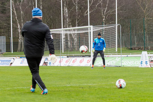 Värnamos målvakt Jonathan Rasheed före fotbollsmatchen i