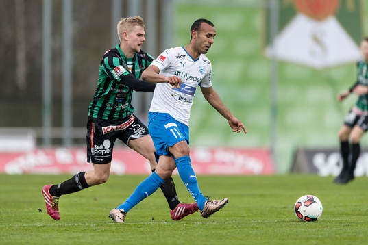 Varbergs Erik Lund och Värnamos Issam Jebali