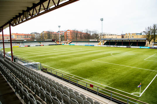 Malmö idrottsplats innan fotbollsmatchen i Damallsvenskan