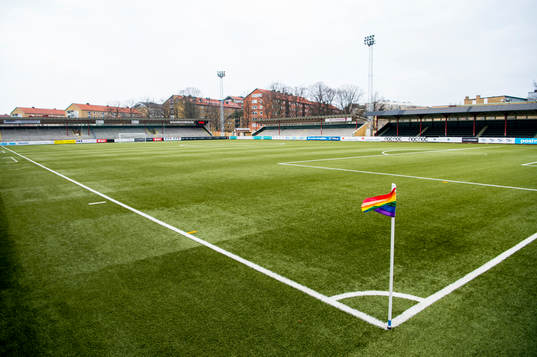 Malmö idrottsplats innan fotbollsmatchen i Damallsvenskan
