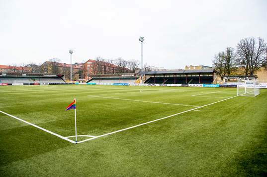 Malmö idrottsplats innan fotbollsmatchen i Damallsvenskan