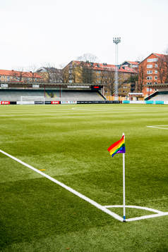 Malmö idrottsplats innan fotbollsmatchen i Damallsvenskan