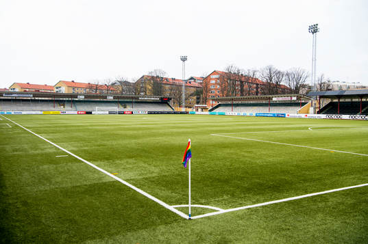Malmö idrottsplats innan fotbollsmatchen i Damallsvenskan