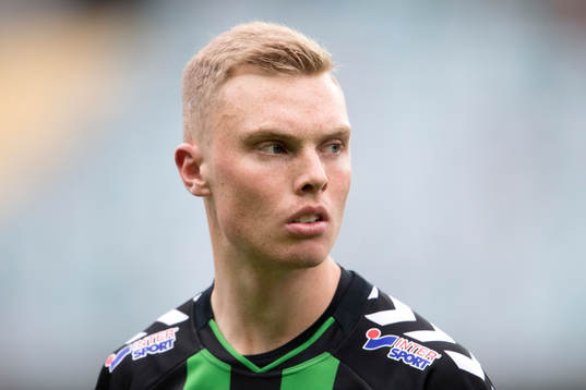 GAIS Renny Smith vid lineup innan fotbollsmatchen i