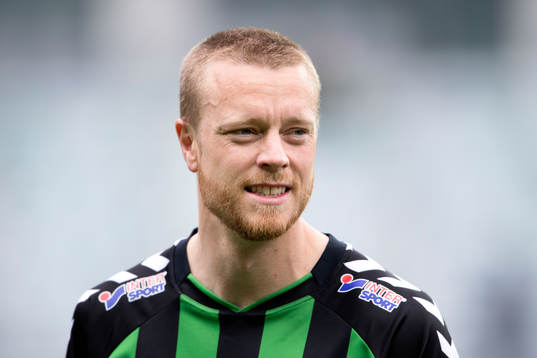 GAIS Björn Andersson vid lineup innan fotbollsmatchen i