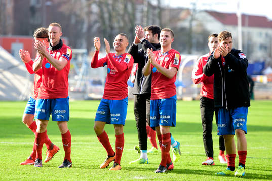 Helsingborgs spelare jublar