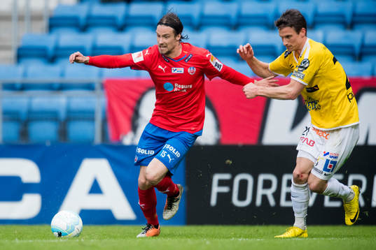Helsingborgs Linus Hallenius och Falkenbergs Thomas