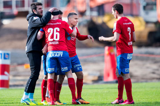 Helsingborgs Peter Larsson, Jordan Larsson och Frederik
