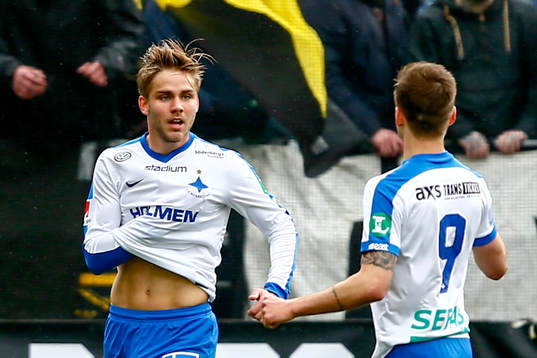 Norrköpings Christoffer Nyman jublar