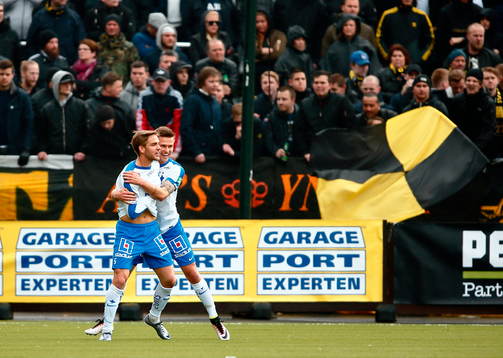 Norrköpings Christoffer Nyman och Arnor Ingvi Traustason