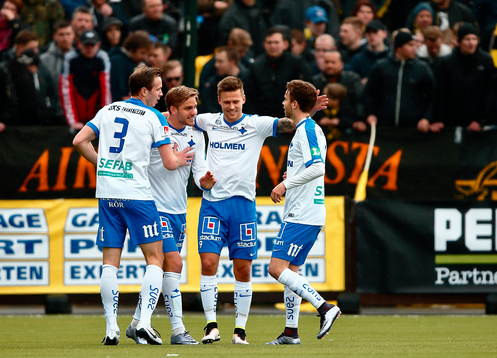 Norrköpings spelare jublar