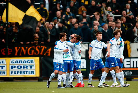 Norrköpings spelare jublar