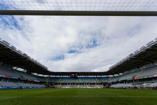 Vy över Gamla Ullevi innan fotbollsmatchen i Allsvenskan