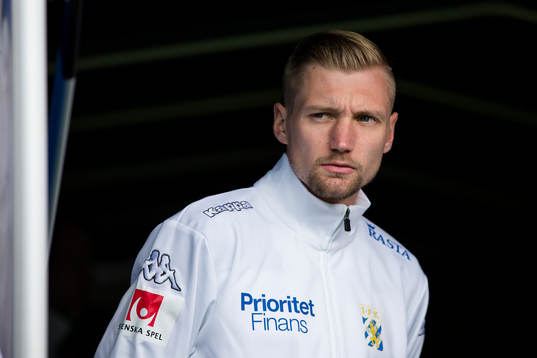 IFK Göteborgs Sebastian Eriksson innan fotbollsmatchen i