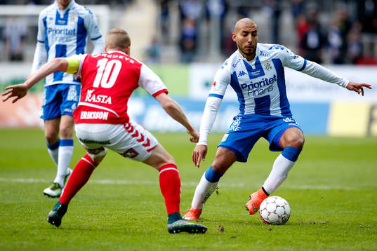 Kalmars Tobias Eriksson och IFK Göteborgs Haitam Aleesami