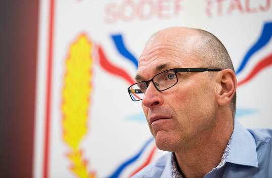 Assyriskas tränare Tor-Arne Fredheim deltar i en