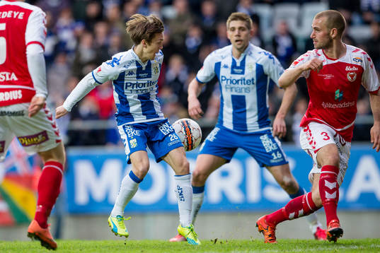 IFK Göteborgs Patrik Karlsson Lagemyr med en målchans