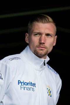 IFK Göteborgs Sebastian Eriksson innan fotbollsmatchen i