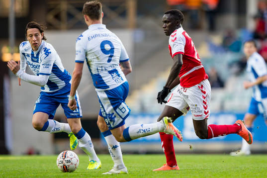 Kalmars Papa Alioune Diouf mot IFK Göteborgs Martin