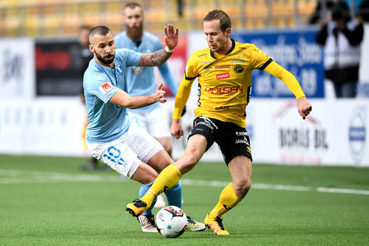 Malmö FFs Guillermo Molins och Elfsborgs Anders Randrup