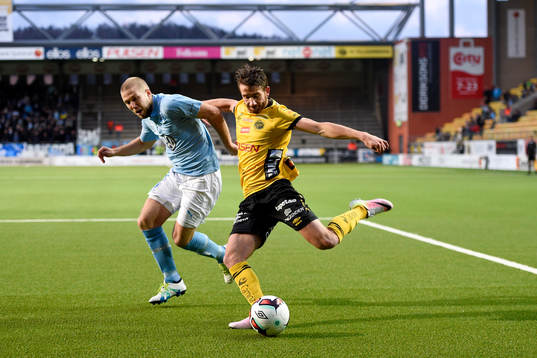 Malmö FFs Anton Tinnerholm och Elfsborgs Marcus Rohdén