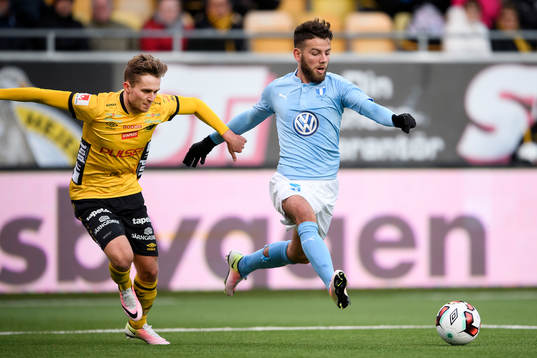 Elfsborgs Adam Lundqvist och Malmö FFs Erdal Rakip