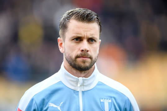 Malmö FFs Kari Arnason vid lineup innan