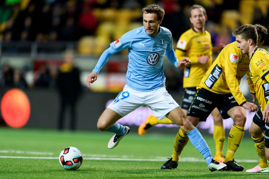 Malmö FFs Magnus Wolff Eikrem och Elfsborgs Adam Lundqvist