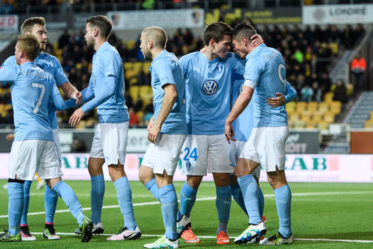 Malmö FFs spelare jublar