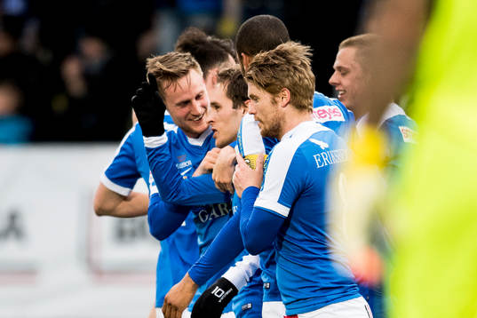 Trelleborgs spelare jublar