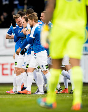 Trelleborgs spelare jublar