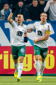 Hammarbys Alexssander Medeiros de Azeredo och Johan Persson
