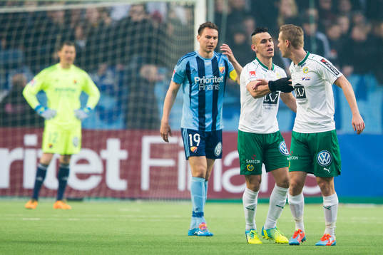 Djurgårdens Marcus Hansson deppar bakom Hammarbys